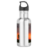 Bouteille D'eau Lignes d'alimentation Coucher de soleil Silhouette (Dos)