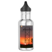 Bouteille D'eau Lignes d'alimentation Coucher de soleil Silhouette (Gauche)