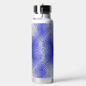 Bouteille D'eau Lignes filaires de distorsion.C01.GBluex4.Black (Évier)