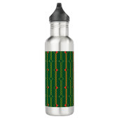 Bouteille D'eau Lignes verticales Zigzag Livre vert numérique-7272 (Droite)