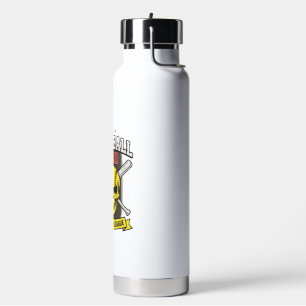 Bouteille D'eau Ligue de softball père fille design vectoriel vint