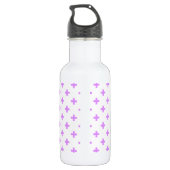Bouteille D'eau Lilac polka croise sur blanc (Dos)