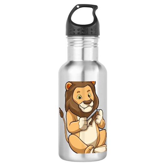 Bouteille D'eau Lion avec flèches à ongles (Devant)