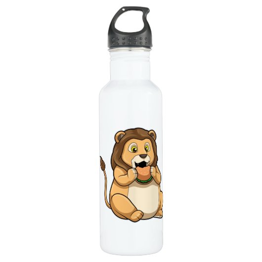 Bouteille D'eau Lion avec hamburger (Devant)