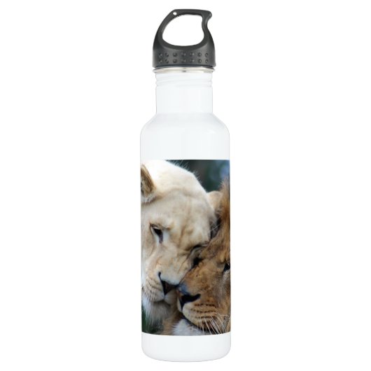 Bouteille D'eau Lion et lionne qui s'étourdissent (Devant)