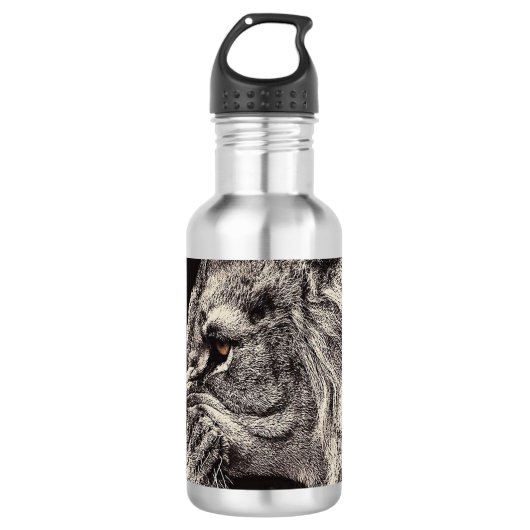 Bouteille D'eau Lion homme en colère (Devant)