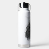 Bouteille D'eau Lion noir avec couronne Antlers et monogramme (Salle de sport)