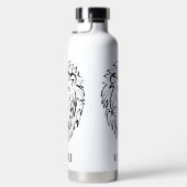 Bouteille D'eau Lion tribal noir et blanc (Droite)