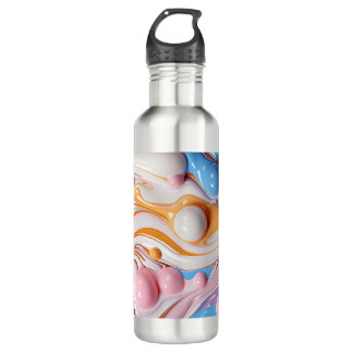 Bouteille D'eau Liquide coloré avec bulles