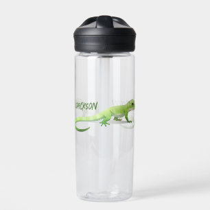 Bouteille D'eau Lizard Amical Avec Votre Nom