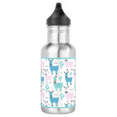 Bouteille D'eau Llama Alapaca animal bleu rose animaux (Droite)