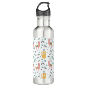 Bouteille D'eau Llama Alapaca Cute Animaux Boho Design
