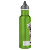 Bouteille D'eau Llama Art Nom personnalisé Couleur (Gauche)