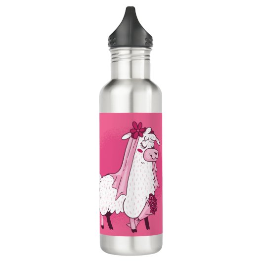 Bouteille D'eau Llama Bride (Gauche)