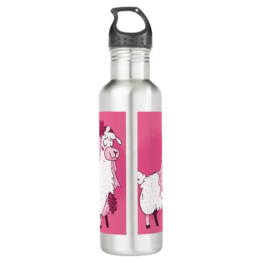 Bouteille D'eau Llama Bride (Dos)