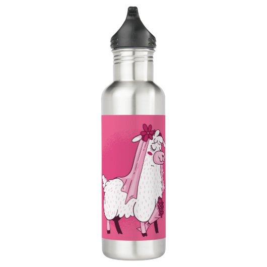 Bouteille D'eau Llama Bride (Droite)