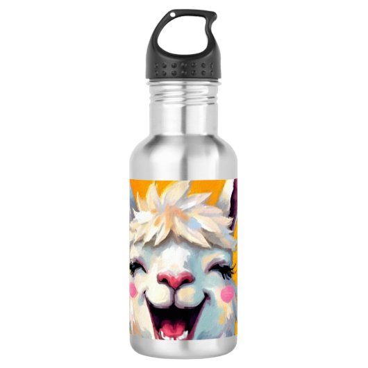 Bouteille D'eau Llama Love in Bloom (Devant)