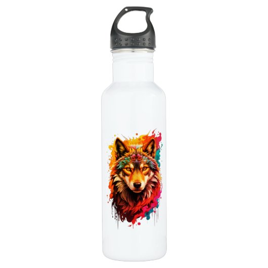 Bouteille D'eau Logo animal Wolf Design-87694 (Devant)