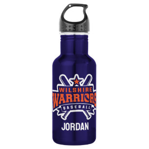 Bouteille D'eau Logo blanc de la Ligue de baseball Wilshire Warrio
