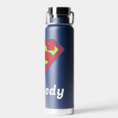 Bouteille D'eau Logo classique Supergirl avec fond bleu (Arrière)