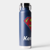 Bouteille D'eau Logo classique Supergirl avec fond bleu (Avant)