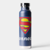 Bouteille D'eau Logo classique Supergirl avec fond bleu (Gauche)