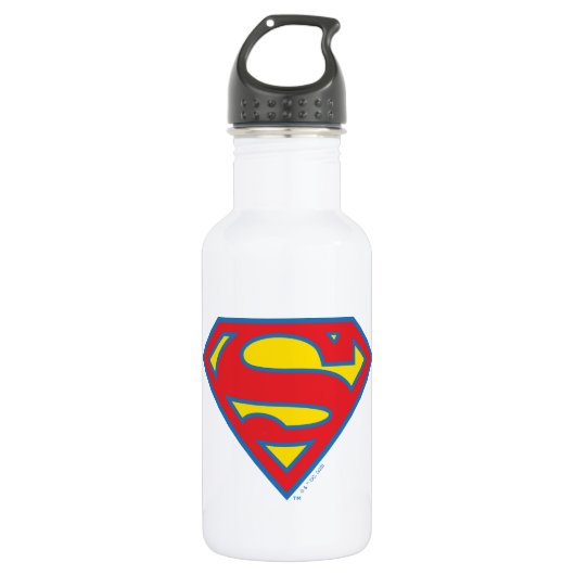 Bouteille D'eau Logo classique Supergirl avec fond bleu (Devant)