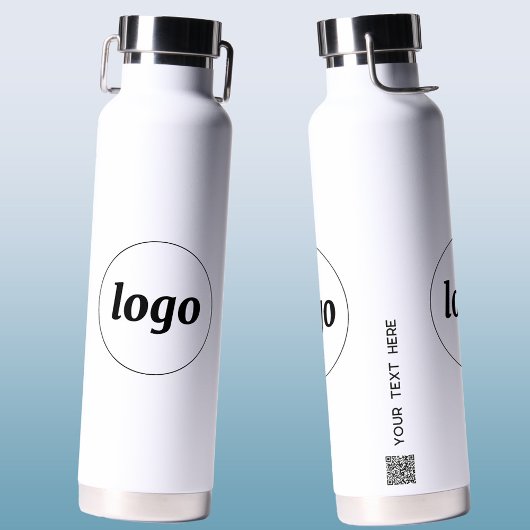 Bouteille D'eau Logo Code QR Texte Marque commerciale Promotion
