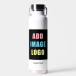 Bouteille D'eau Logo d'affaires personnalisable Pastel Yellow | Ph<br><div class="desc">Ajoutez votre logo ou image à ce design pastel moderne. Vous pouvez simplement ajouter le logo,  l'image ou la photo personnelle de votre entreprise. Logo modifiable,  photo commerciale ou cadeau personnel individuel pour un ami,  un collègue ou toute autre personne. Personnel d'entreprise personnalisable design moderne.</div>