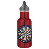 Bouteille D'eau Logo Dartboard et Darts, (Gauche)