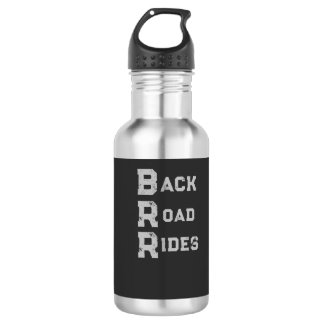 Bouteille D'eau Logo de Back Road Rides lettrage gris