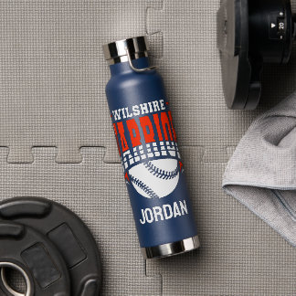 Bouteille D'eau Logo de base-ball blanc Wilshire Warriors