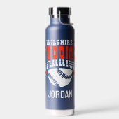 Bouteille D'eau Logo de base-ball blanc Wilshire Warriors (Gauche)