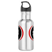 Bouteille D'eau Logo de base-ball noir rouge (Dos)