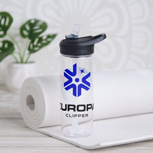 Bouteille D'eau Logo de la NASA Europa Clipper Clear 20 oz (Yoga (pivotée))