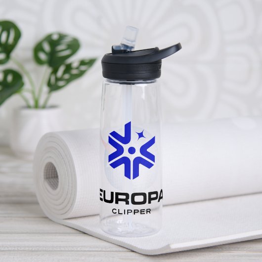 Bouteille D'eau Logo de la NASA Europa Clipper Clear 25 oz (Yoga (pivotée))
