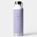 Bouteille D'eau Logo de l'entreprise Code QR personnalisé site Web<br><div class="desc">Faites une déclaration en gras pour votre entreprise avec le logo d'affaires personnalisé QR Code site Web violet bouteille d'eau. Cette bouteille d'eau professionnelle met en valeur non seulement votre logo d'entreprise, mais offre également un moyen unique et efficace d'accroître le trafic Web et le fiançailles client. Avec le générateur...</div>
