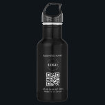 Bouteille D'eau Logo de l'entreprise personnalisée QR Code et text<br><div class="desc">Faites la promotion de votre entreprise avec cette bouteille d'eau élégante,  avec logo et texte personnalisés. Ajoutez facilement votre logo en cliquant sur l'option "personnaliser".</div>