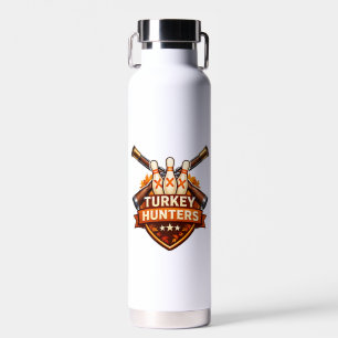 Bouteille D'eau Logo de l'équipe de bowling Turkey Hunters