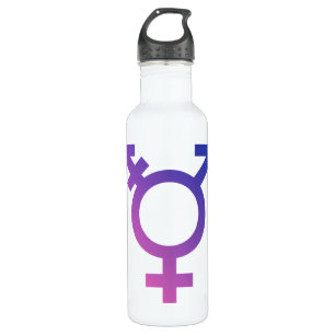 Bouteille D'eau Logo de symbole de transsexuel