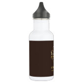 Bouteille D'eau Logo d'entreprise Brown & Gold simple (Gauche)