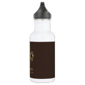 Bouteille D'eau Logo d'entreprise Brown & Gold simple (Droite)