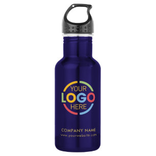 Bouteille D'eau Logo d'entreprise moderne Marine Blue Corporate Co