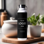 Bouteille D'eau Logo d'entreprise noir minimal<br><div class="desc">Découvrez notre bouteille d'eau personnalisée, l'incarnation parfaite du style, de la durabilité et de la fonctionnalité, sur mesure pour votre petite entreprise. Que vous cherchiez à promouvoir votre marque, diffuser un message ou simplement offrir un cadeau réfléchi à vos clients et clients, notre bouteille d’eau personnalisée est la toile idéale...</div>
