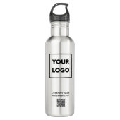 Bouteille D'eau Logo d'entreprise personnalisé et code QR (Devant)