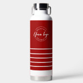 Bouteille D'eau Logo d'entreprise QR code site Red White Holiday (Avant)