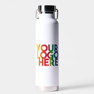 Bouteille D'eau Logo d'entreprise simple blanc