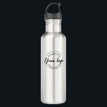 Bouteille D'eau Logo d'entreprise simple personnalisé Site Web de<br><div class="desc">Faites la promotion de votre marque avec ce logo simple personnalisé d'entreprise avec QR Code Website Water Bottle. Doté d'un design épuré, ce flacon d'eau présente le logo de votre entreprise et un code QR reliant à votre site Web, ce qui en fait un mélange parfait de style et de...</div>