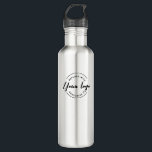 Bouteille D'eau Logo d'entreprise simple personnalisé Site Web de<br><div class="desc">Faites la promotion de votre marque avec ce logo simple personnalisé d'entreprise avec QR Code Website Water Bottle. Doté d'un design épuré, ce flacon d'eau présente le logo de votre entreprise et un code QR reliant à votre site Web, ce qui en fait un mélange parfait de style et de...</div>