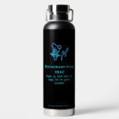 Bouteille D'eau Logo du restaurant gastronomique bleu glace (Plage)